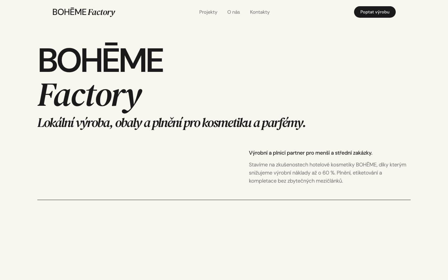 BohemeFactory – website preview