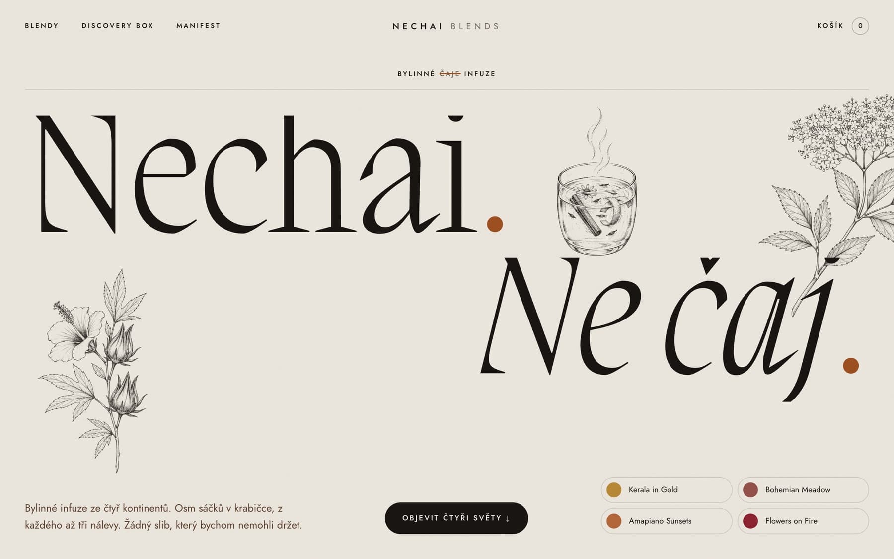 NECHAI Blends – website preview