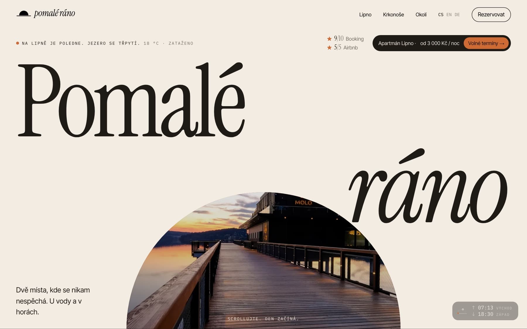 Pomalé ráno – website preview