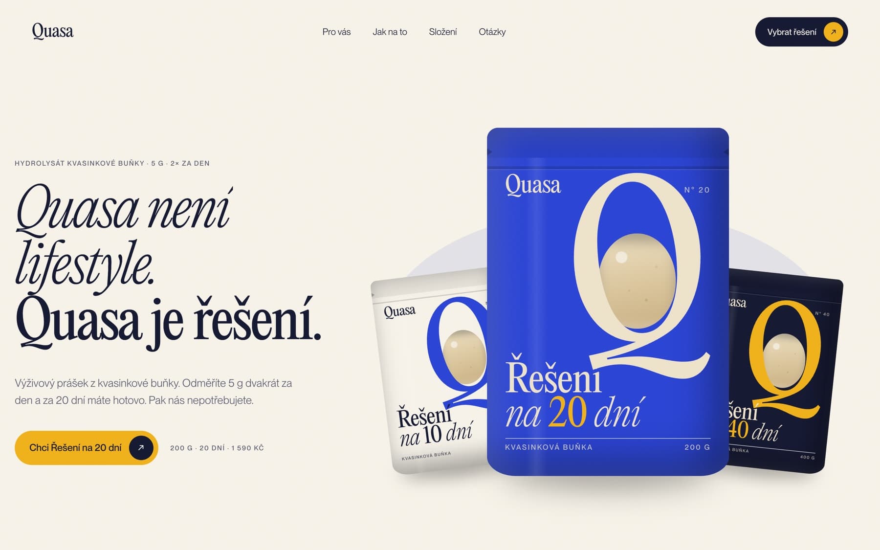 Quasa – website preview