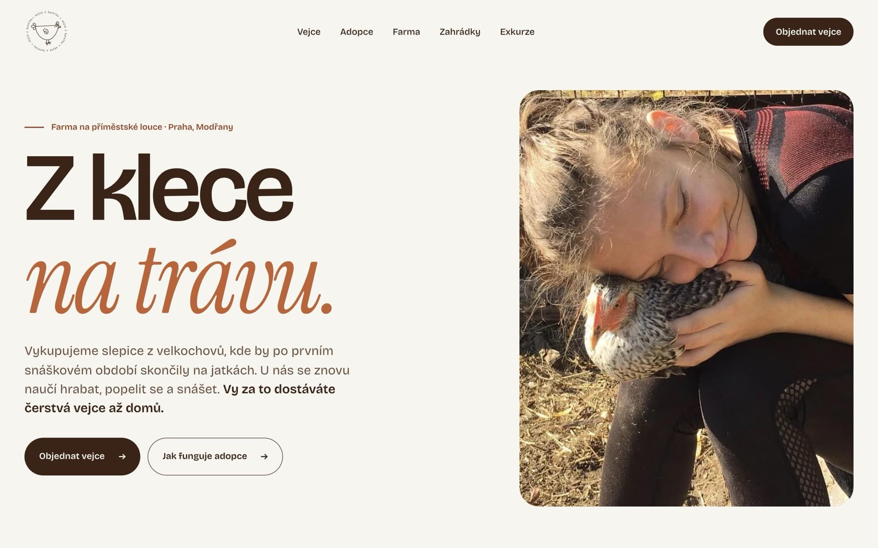 Vejce z kurníku – website preview