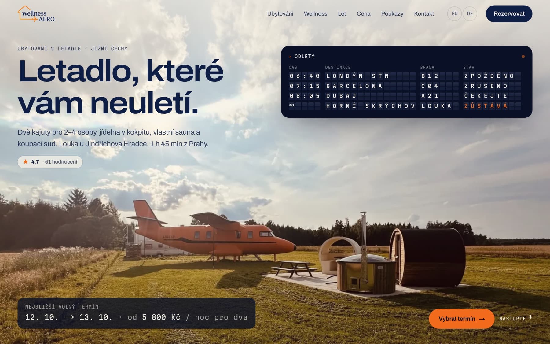 Wellness Aero – website preview